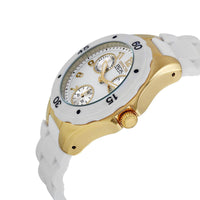 Invicta 18796 Women's Angel Quartz White Dial White Silicone Strap Watch ,