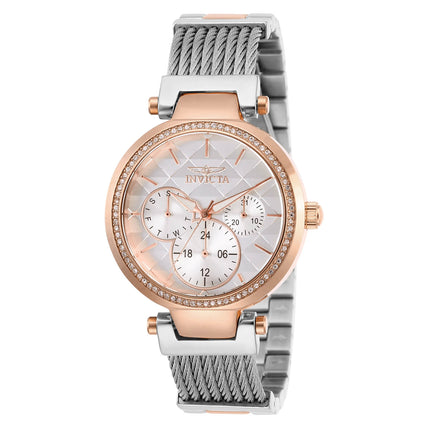 Invicta Women's Quartz Watch - Angel White and Rose Gold Tone Dial Bracelet | 28922 ,