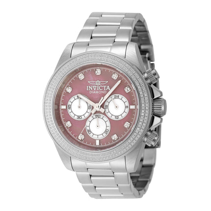 Invicta Men's Watch Elite Diamond Quartz Chrono Pink and White Mop Dial 48752 ,