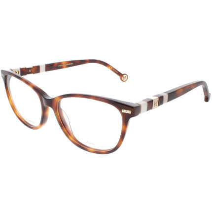 Carolina Herrera Women's Eyeglasses - Havana Ivory Full Rim Cat Eye | CH 0048 0C1H ,