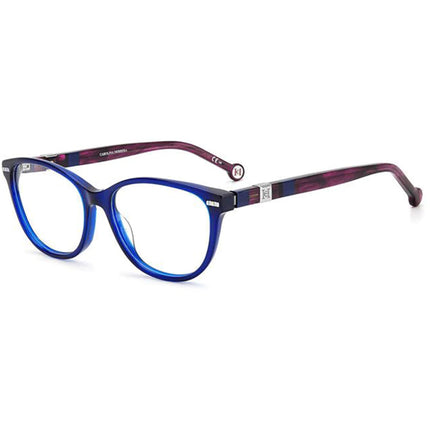Carolina Herrera Women's Eyeglasses - Blue Violet Full Rim Cat Eye | CH 0048 0WOI ,