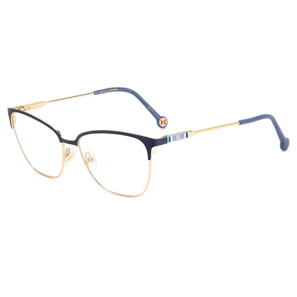 Carolina Herrera Women's Eyeglasses - Gold Blue Metal Cat Eye Frame | HER 0119 0LKS ,