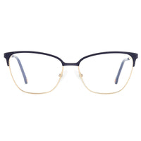 Carolina Herrera Women's Eyeglasses - Gold Blue Metal Cat Eye Frame | HER 0119 0LKS ,
