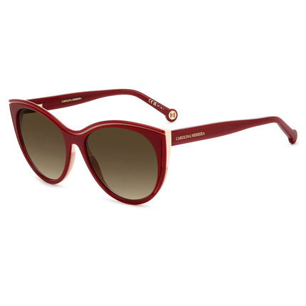Carolina Herrera Women's Sunglasses - Burgundy Beige Acetate | HER 0142/S 0R9S/HA ,