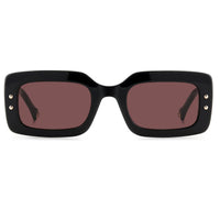 Carolina Herrera Women's Sunglasses - Black Burgundy Rectangular | HER 0187/S 0GUU/U1 ,
