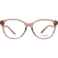 Coach Women's Eyeglasses - Transparent Brown Acetate Full Rim Pantos | 0HC6177F 5654 ,