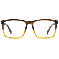 David Beckham Men's Eyeglasses - Striped Brown/Ruthenium Square Frame | DB 1094 06KM ,