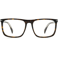 David Beckham Men's Eyeglasses - Havana Plastic Full Rim Square Frame | DB 1108 0086 ,