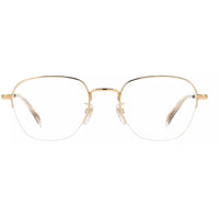 David Beckham Men's Eyeglasses - Gold Metal Half Rim Geometric Frame | DB 1109/G 0J5G ,