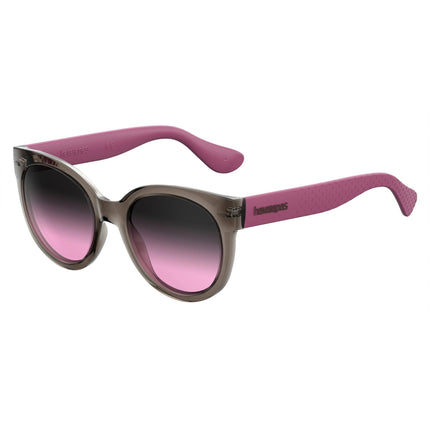 Havaianas Women's Sunglasses - Grey Pink Plastic Full Rim Cat Eye | NORONHA/M 07HH/FF ,