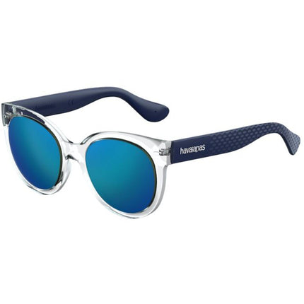 Havaianas Women's Sunglasses - Crystal Blue Plastic Cat Eye Frame | NORONHA/M 0QM4/Z0 ,