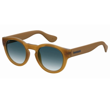 Havaianas Unisex Sunglasses - Honey Gold Plastic Full Rim Round | TRANCOSO/M 0FT4/08 ,