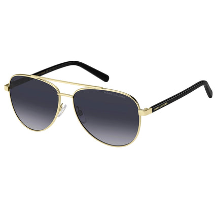 Marc Jacobs Women's Sunglasses - Gold/Black Metal Aviator Frame | MARC 760/S 0RHL/9O ,