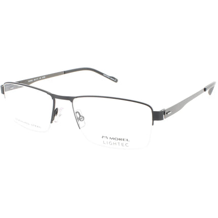 Morel Men's Eyeglasses - Black Metal Half Rim Rectangular Shape Frame | 30296S SP06 ,