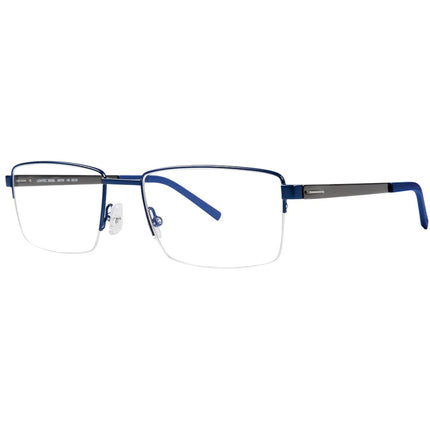 Morel Men's Eyeglasses - Blue Metal Half Rim Rectangular Shape Frame | 30038L BG08 ,
