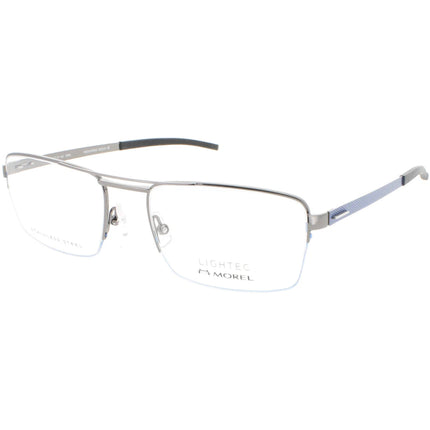 Morel Men's Eyeglasses - Ruthenium Metal Full Rim Rectangular Frame | 30095L GB05 ,