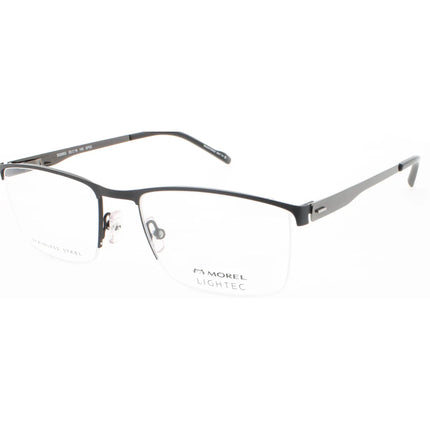 Morel Men's Eyeglasses - Black Metal Half Rim Rectangular Shape Frame | 30295S SP03 ,