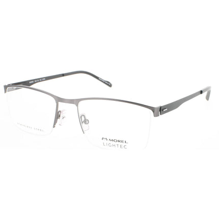 Morel Men's Eyeglasses - Grey Metal Half Rim Rectangular Shape Frame | 30295S SP04 ,