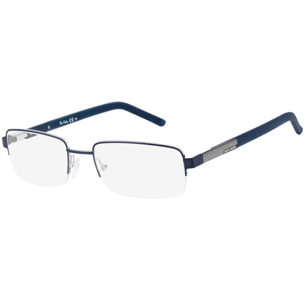 Pierre Cardin Men's Eyeglasses - Semi Matte Blue Rectangular Frame | P.C. 6777 0HS1 ,