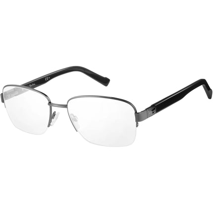 Pierre Cardin Men's Eyeglasses - Dark Ruthenium Half Rim Rectangular | P.C. 6836 0KJ1 ,