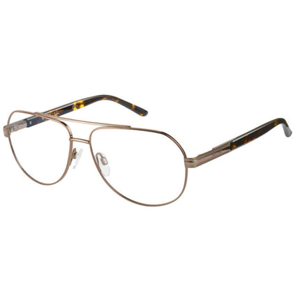 Pierre Cardin Men's Eyeglasses - Bronze Metal Full Rim Aviator Frame | P.C. 6844 0J7D ,