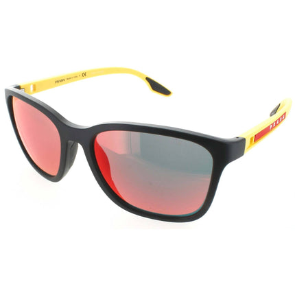 Prada Men's Sunglasses - Black Rubber Acetate Cat Eye Full Rim Frame | 0PS02WS 08W08F ,