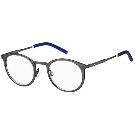 Tommy Hilfiger Men's Eyeglasses - Grey Stainless Steel Round Full Rim | TH 1845 0KB7 ,