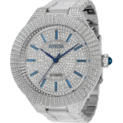 Invicta Men's Watch - Specialty Automatic Crystals Pave Silver Dial Bracelet | 34586 ,