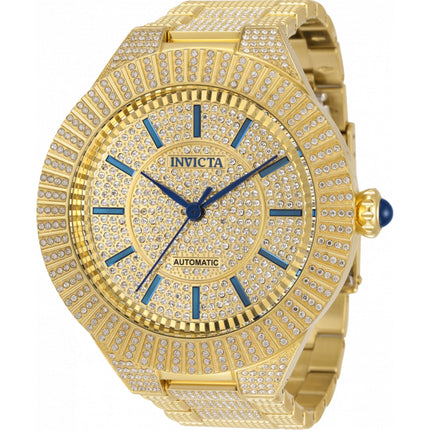 Invicta Men's Watch - Specialty Automatic Crystals Pave Gold Dial Bracelet | 34587 ,