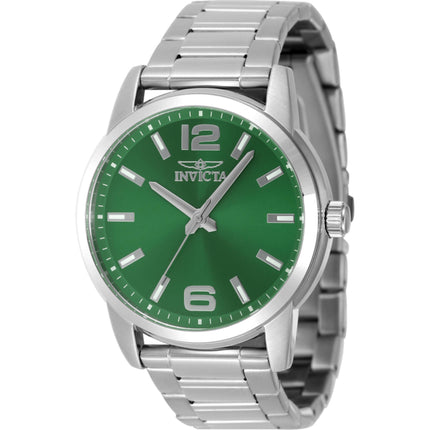 Invicta Men's Watch - Celestial Green Dial Silver Stainless Steel Bracelet | 48494 ,