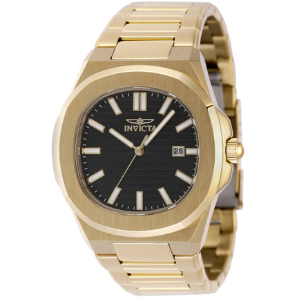 Invicta Men's Watch - Speedway Quartz Black Dial Yellow Gold Bracelet | 48516 ,