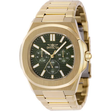 Invicta Men's Watch - Speedway Day-Date Green Dial Yellow Gold Bracelet | 48523 ,