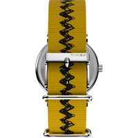 Timex Unisex Watch - Peanuts Charlie Brown Quartz Yellow and Black Strap | TW2R41100 ,