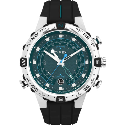 Timex Men's Watch - Expedition North Compass Green Black Silicone Strap | TW2W24200 ,