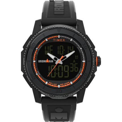 Timex Men's Watch - Ironman Adrenaline Black Ana-Digi Dial Rubber Strap | TW2W53600 ,