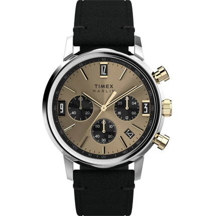 Timex Men's Watch - Marlin Chronograph Champagne and Black Dial Strap | TW2W60300 ,