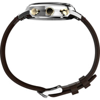 Timex Men's Watch - Marlin Chronograph Blue and Gold Dial Leather Strap | TW2W60400 ,