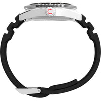 Timex Men's Watch - Deepwater Reef GMT Black Dial Synthetic Rubber Strap | TW2W75000 ,
