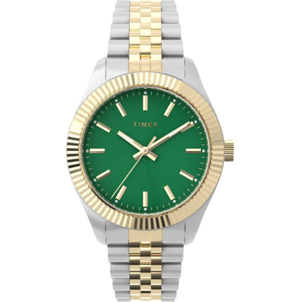 Timex Women's Watch - Legacy Quartz Green Dial Two Tone Steel Bracelet | TW2W87400 ,