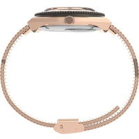 Timex Women's Watch - Q Quartz Cream Dial Rose Gold Steel Bracelet | TW2U95700 ,