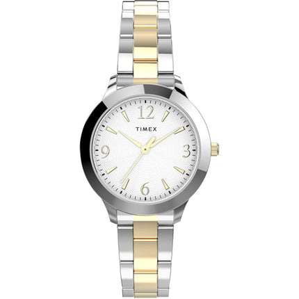 Timex Women's Watch - Quartz Silver Tone Dial Two Tone Steel Bracelet | TW2V35900 ,