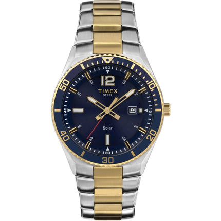 Timex Men's Watch - Classic Blue Dial Two Tone Bracelet | TW2V53800 ,