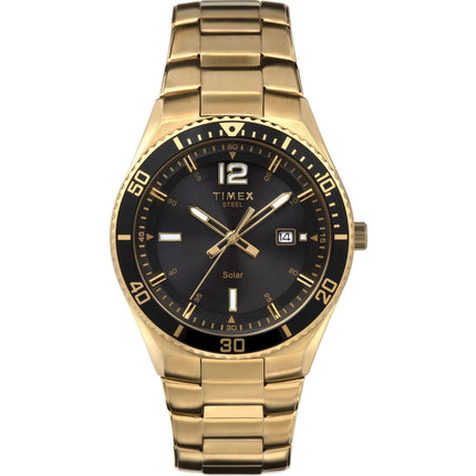 Timex Men's Watch - Classic Quartz Black Dial Yellow Gold Bracelet | TW2V53900 ,