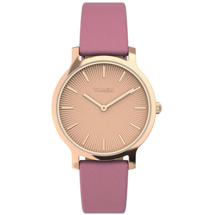 Timex Women's Watch - Transcend Quartz Rose Gold Dial Pink Leather Strap | TW2V66900 ,