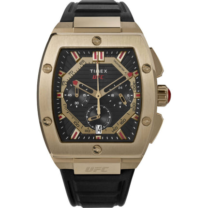 Timex Men's Watch - UFC Street Chronograph Yellow Gold Case Black Strap | TW2V88000 ,