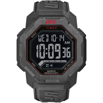 Timex Men's Digital Watch - UFC Strength Black Polyurethane Strap | TW2V88100 ,