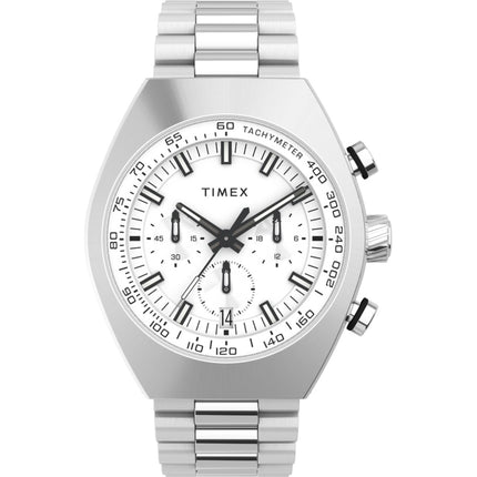 Timex Men's Watch - Legacy Quartz Chronograph Silver Tone Dial Bracelet | TW2W22200 ,