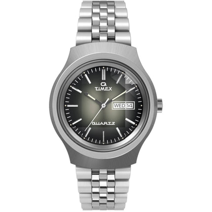Timex Men's Watch - Q Reissue Degrade Quartz Black, Grey Dial Bracelet | TW2W22500 ,