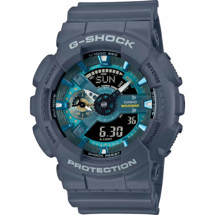Casio Men's Analog-Digital Watch - G-Shock Blue Case Resin Strap | GA-110AS-2ACR ,