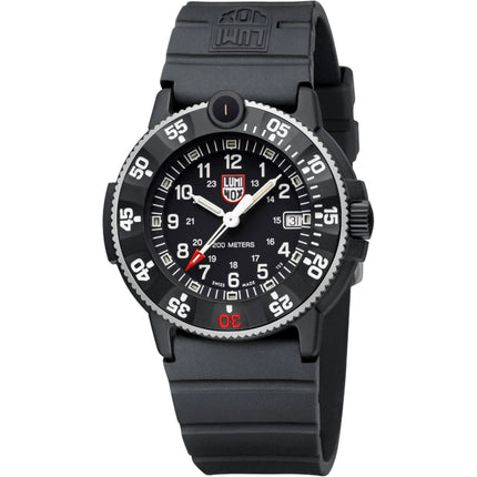 Luminox Men's Watch - Navy Seal Original Black Dial Quartz Rubber Strap | XS.3001.H ,